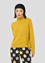 Yellow sweater in alpaca and merinos wool Palia Almond, Blush, Gray grey, Green, Lemon yellow, Night, Old pink TARA JARMON US