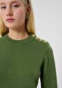 Green wool sweater Prunette Black, Cactus, Gray grey, Off-white TARA JARMON US