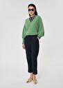 Green cashmere sweater Paz Almond, Night TARA JARMON US