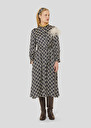 Midnight blue flower printed dress Rivoltina Cactus, Charcoal, Chocolate, Green, Night TARA JARMON US