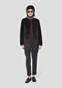 Midnight blue faux-fur jacket Venice Night TARA JARMON US