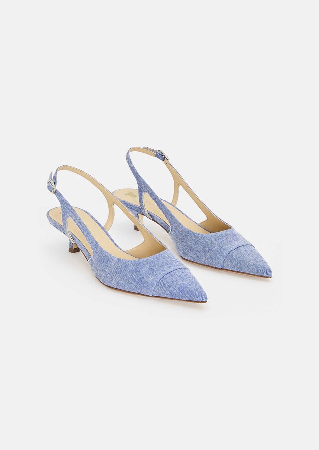 Kaia gold blue denim loafers Indigo TARA JARMON US