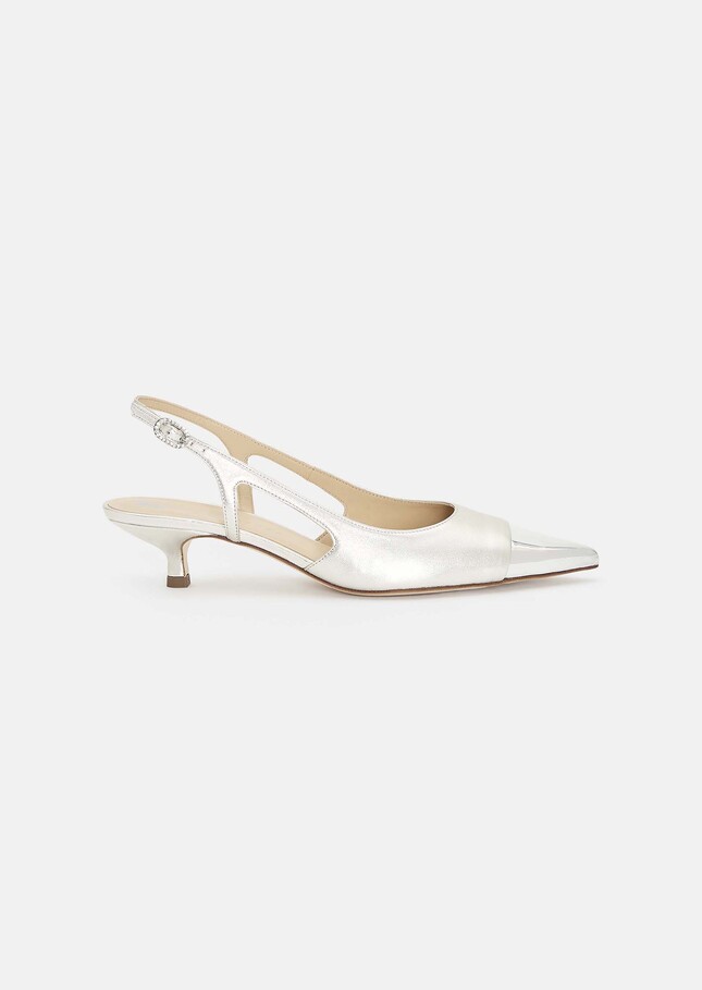Kaia silver metallic leather loafers Argent TARA JARMON US