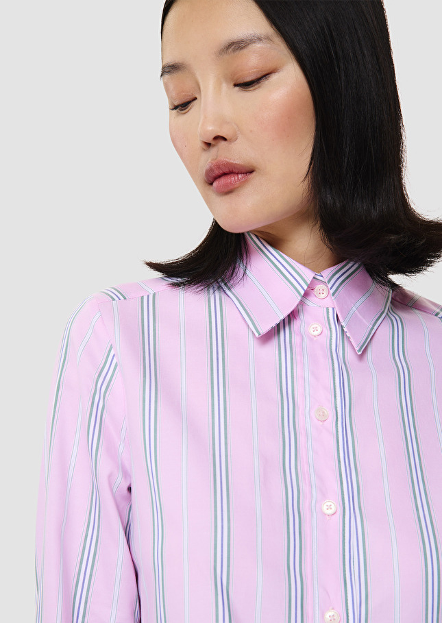 Charlot pink ribbed poplin shirt Blush TARA JARMON US