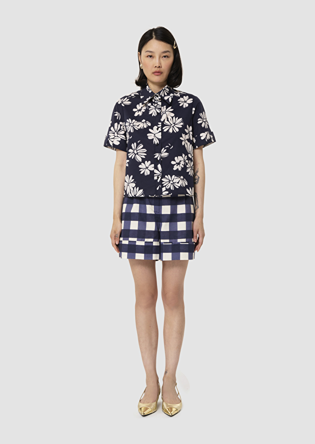 Charles midnight blue with a floral print Night TARA JARMON US