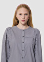 Candeur grey ribbed poplin shirt Charcoal TARA JARMON US