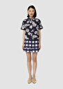 Charles midnight blue with a floral print Night TARA JARMON US