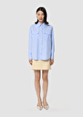 Cassandre blue poplin shirt Horizon TARA JARMON US