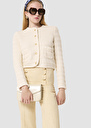 Giuda ecru cotton cardigan Bonbon, Horizon, Off-white TARA JARMON US