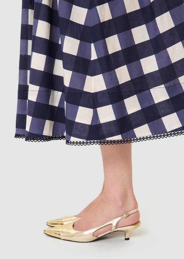 Javoue midnight blue gingham skirt Night TARA JARMON US