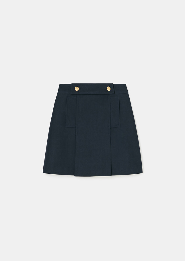 Jimmy midnight blue tailored wool skirt Night TARA JARMON US