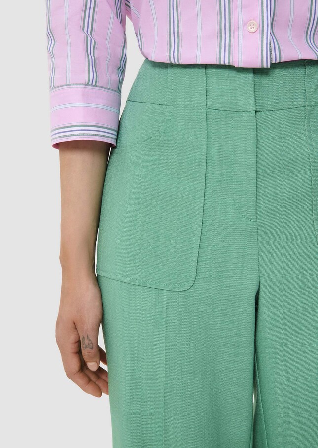 Pan green in flammed fabric Green TARA JARMON US