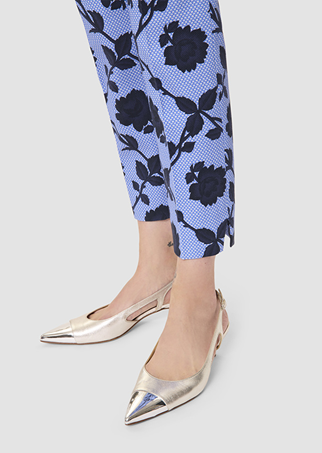 Pablo blue jacquard pants Horizon TARA JARMON US