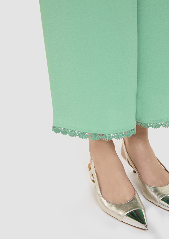 Positive green crepe pants Green TARA JARMON US