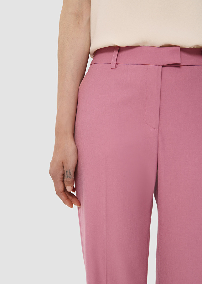 Poupee rose tailored wool pants Rosewood TARA JARMON US