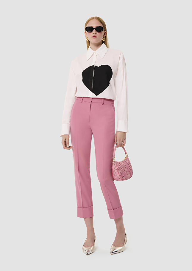 Philippa pink tailored wool pants Rosewood TARA JARMON US