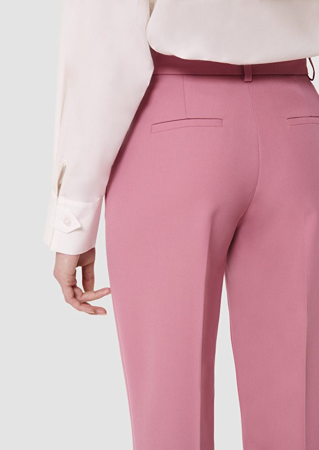 Philippa pink tailored wool pants Rosewood TARA JARMON US