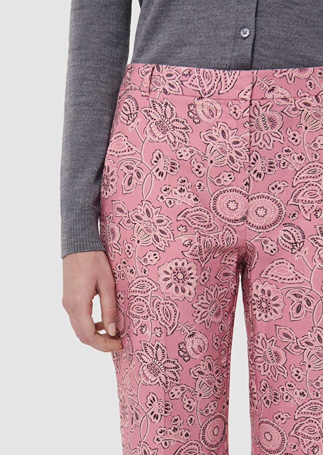 Pampille pink pants with bandana pattern Rosewood TARA JARMON US