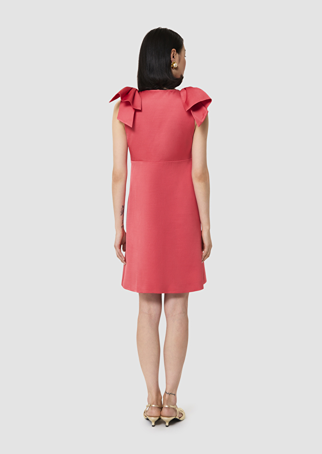 Remarquable red satin linen dress Poppy TARA JARMON US