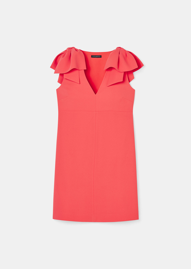 Remarquable red satin linen dress Poppy TARA JARMON US