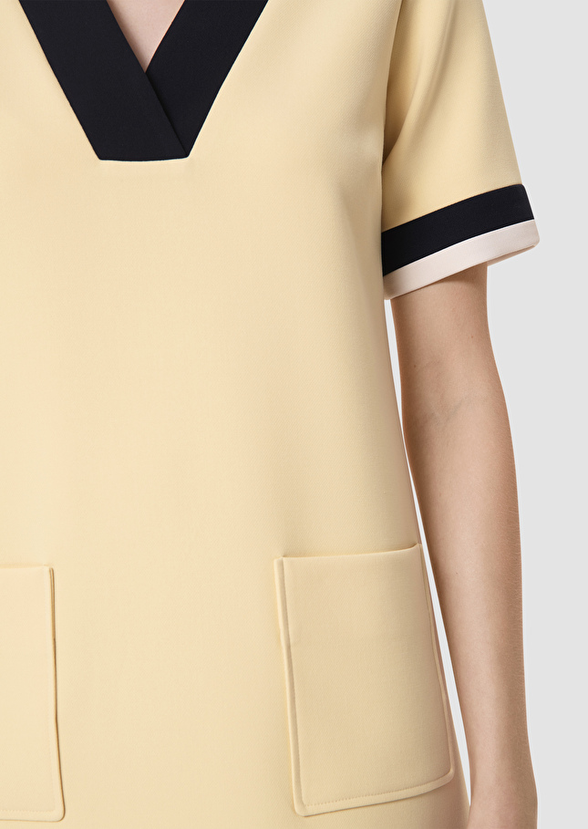 Reowa yellow double canvas dress