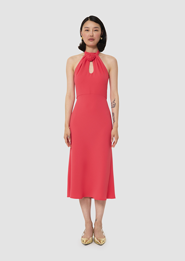 Rosanne red crepe dress Poppy TARA JARMON US