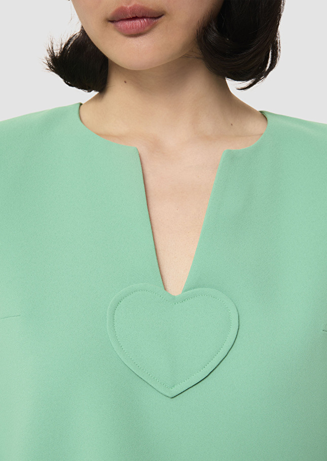 Rheala green crepe dress