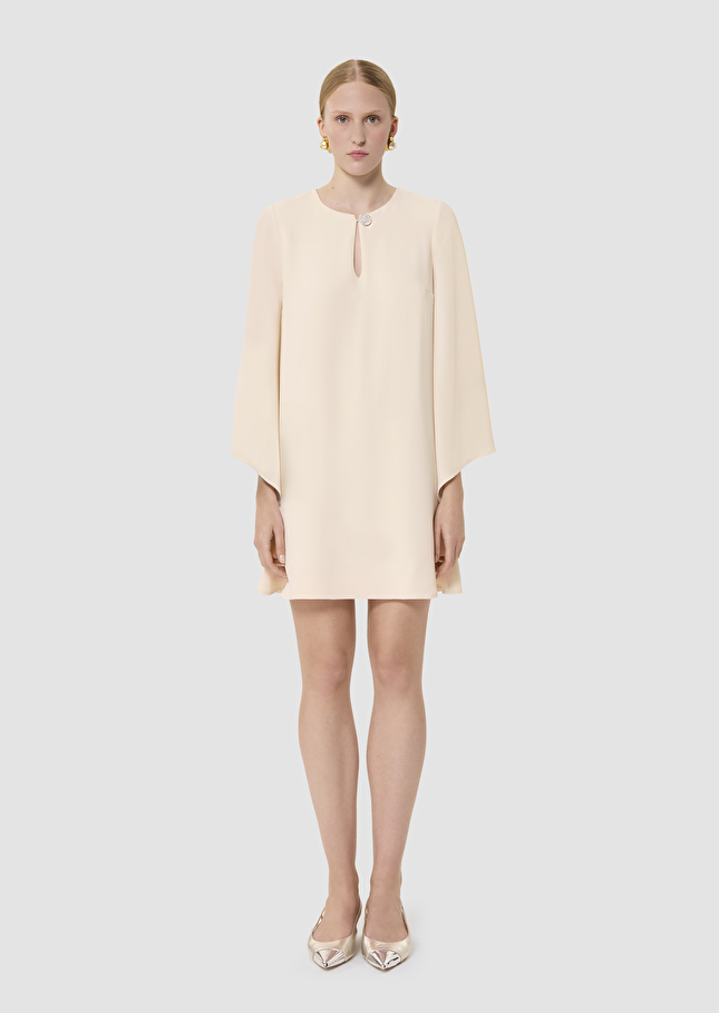 Raonie ecru crepe dress Off-white TARA JARMON US