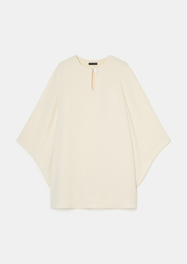 Raonie ecru crepe dress Off-white TARA JARMON US