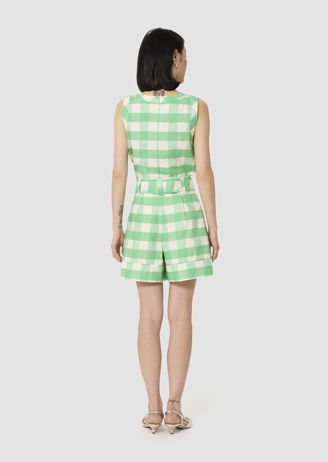 Shelby green gingham short Green TARA JARMON US