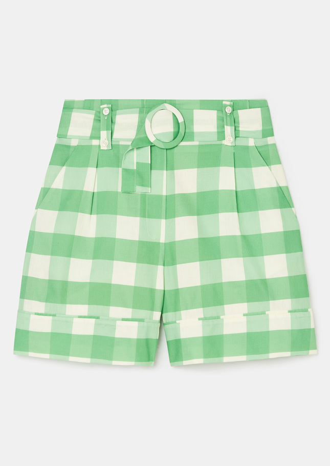 Shelby green gingham short Green TARA JARMON US