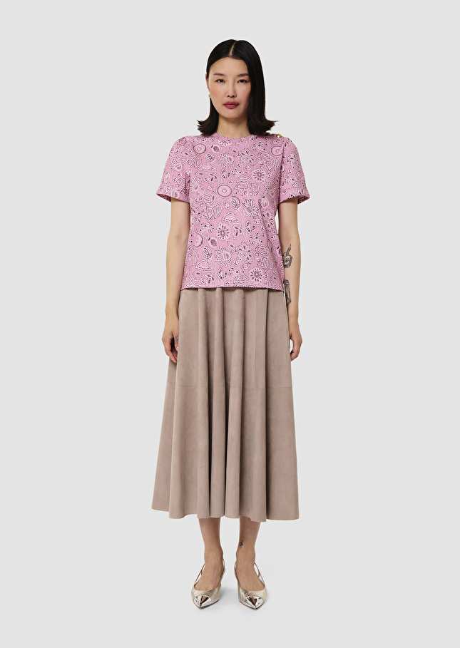 Tampa pink t-shirt with bandana pattern Rosewood TARA JARMON US