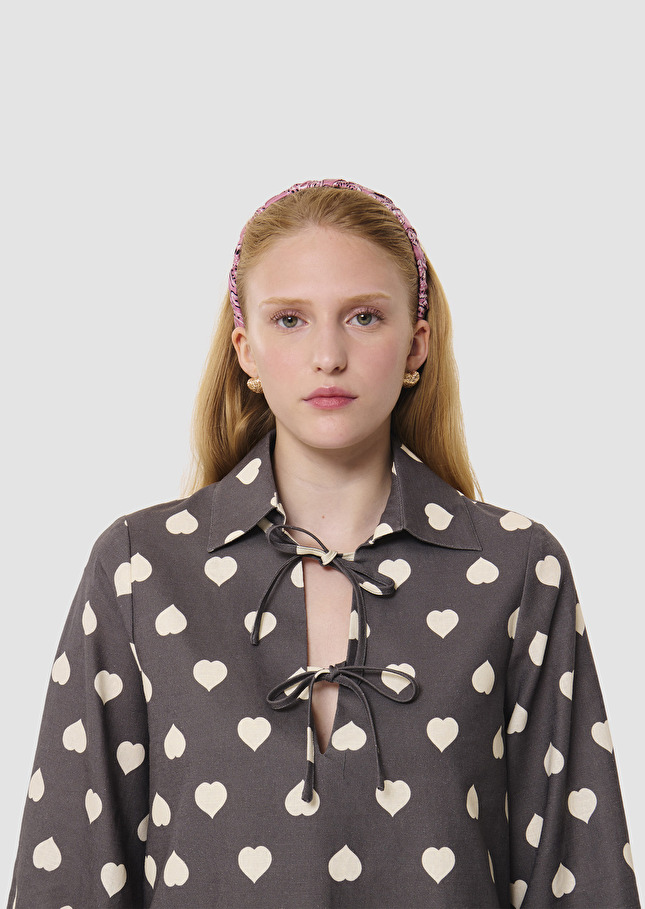 Tao grey Top with white hearts Grey TARA JARMON US
