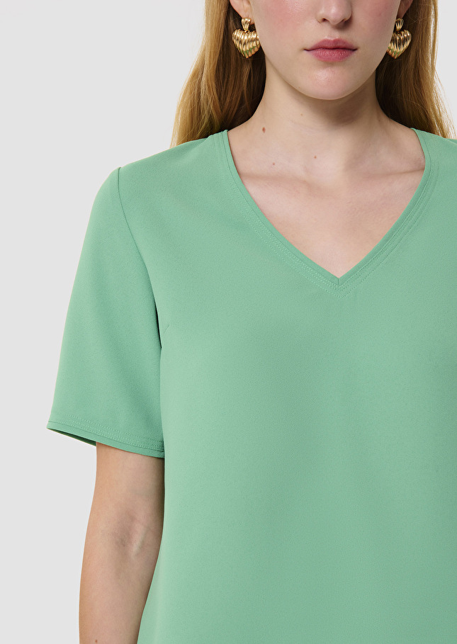 Toscane green crepe t-shirt Green TARA JARMON US