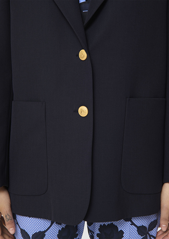 Valentin midnight blue tailored wool jacket Night TARA JARMON US