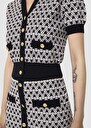 Gavril ecru cotton cardigan with jacquard heart pattern Craie, Old pink TARA JARMON US