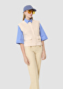 Gill ecru cotton cardigan Off-white TARA JARMON US