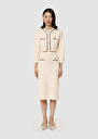 Jylia ecru wool skirt Off-white TARA JARMON US