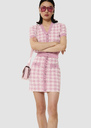 Jani pink gingham skirt Craie, Old pink TARA JARMON US