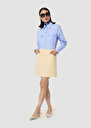 Janice yellow tailored skirt in slub fabric Green, Vanilla TARA JARMON US