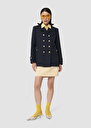 Mannie midnight blue double cotton coat Night TARA JARMON US