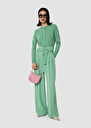 Pia green crepe pants Green TARA JARMON US