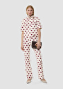Paivan ecru pants with pink hearts Craie TARA JARMON US