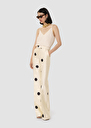 Pitt ecru with large black polka dots pants Off-white TARA JARMON US