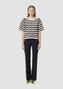 Priss ecru knit sweater Off-white TARA JARMON US