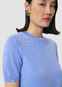 Pica blue merino wool sweater Gray grey, Horizon, Pistache TARA JARMON US