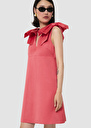 Remarquable red satin linen dress Off-white, Poppy TARA JARMON US