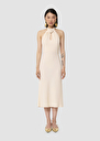 Rosanne ecru crepe dress Off-white, Poppy TARA JARMON US