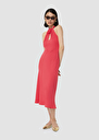 Rosanne red crepe dress Off-white, Poppy TARA JARMON US