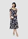 Raquelita midnight blue floral print dress Night TARA JARMON US